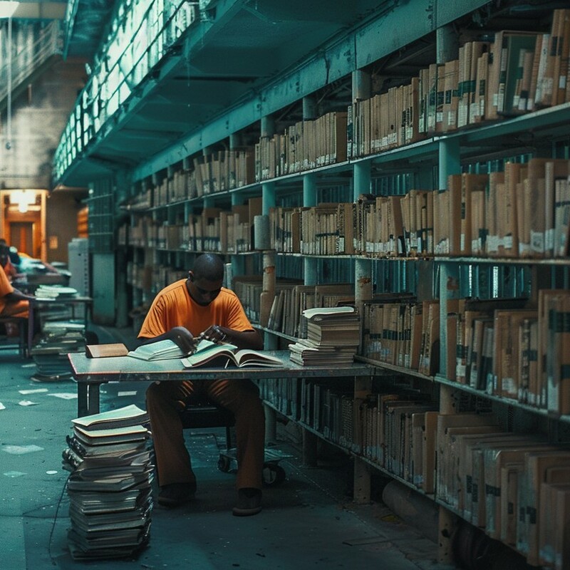 Inmate Studying